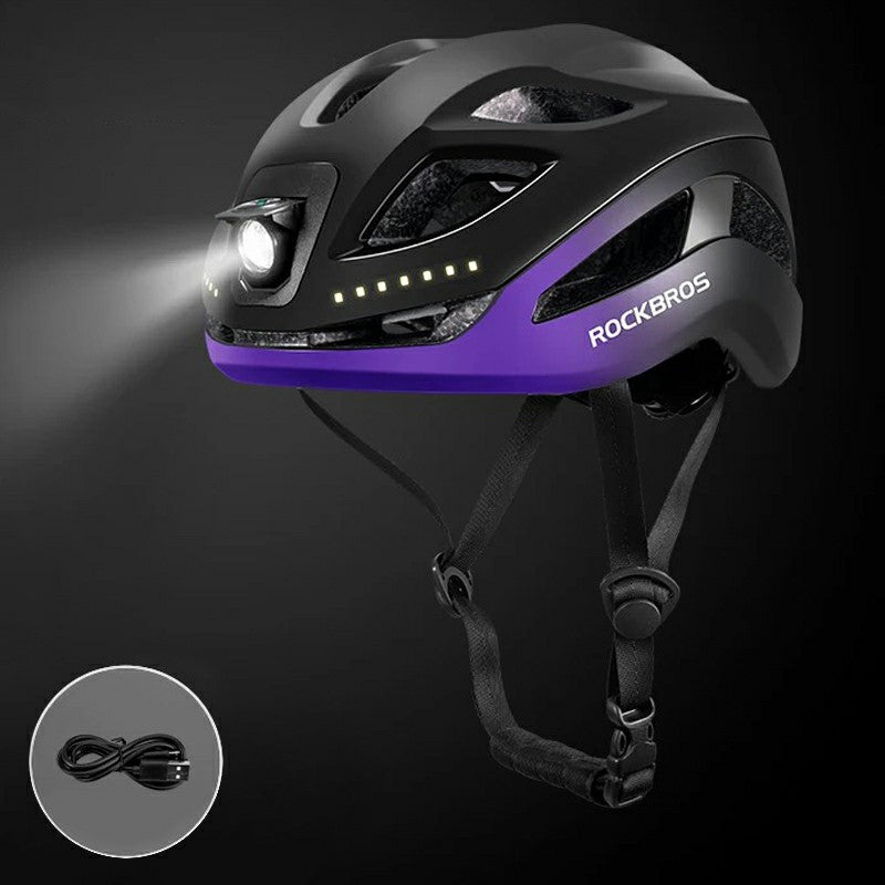 ROCKBROS ZK-077 Warning Light Cycling Helmet Bicycle Helmet Head Protector (CE) ROCKBROS ZK-077 Warning Light Cycling Helmet Bicycle Helmet Head Protector (CE)